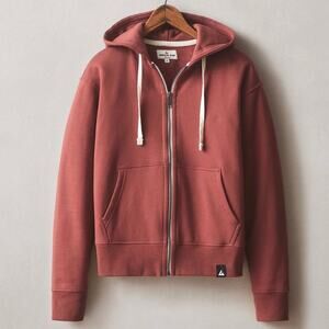 American Giant Women's Midweight Full Zip Sweatshirt Spiced Apple Red M NWOT